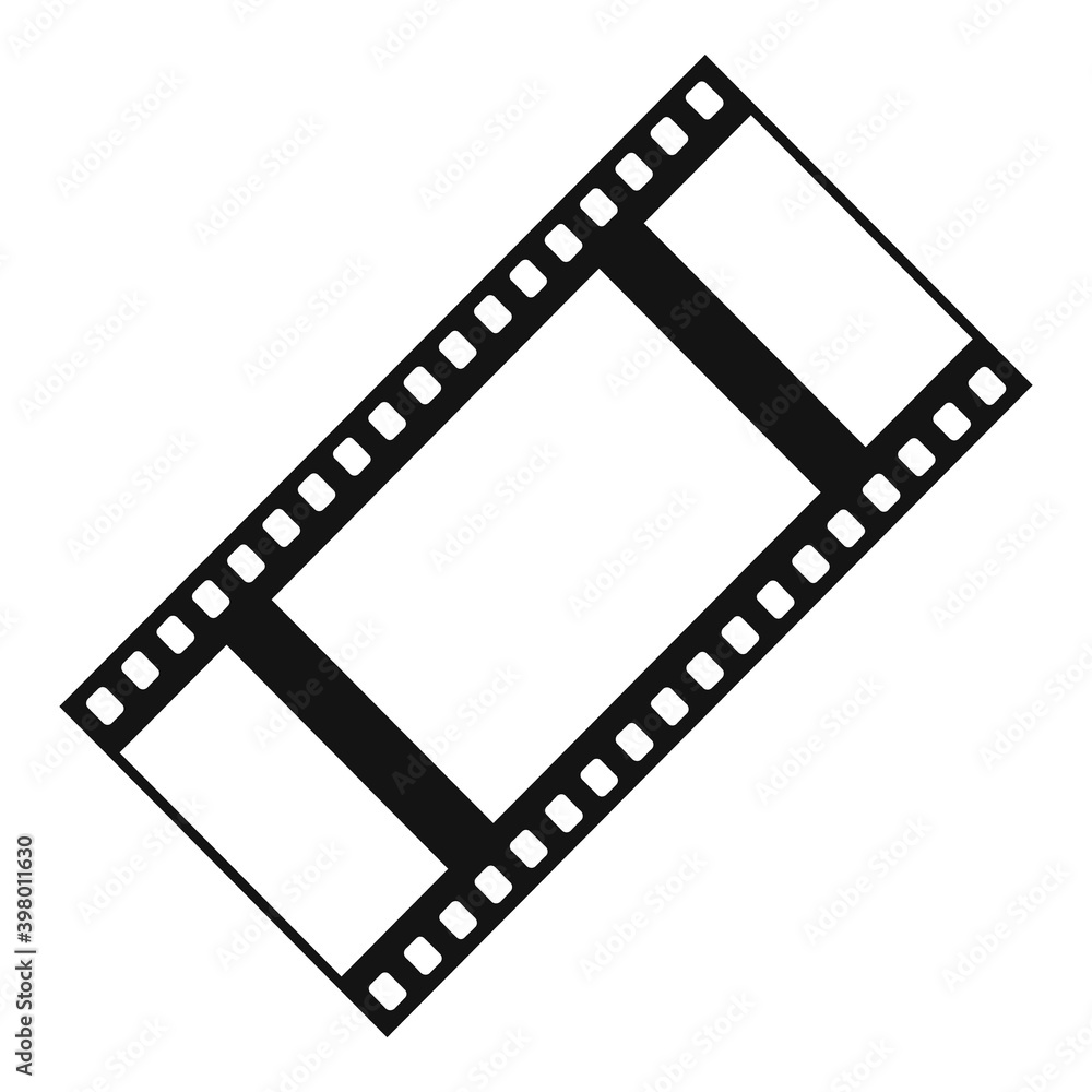 Cinema film icon. Simple illustration of cinema film vector icon for web design isolated on white background