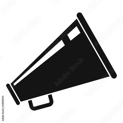 Stage director megaphone icon. Simple illustration of stage director megaphone vector icon for web design isolated on white background