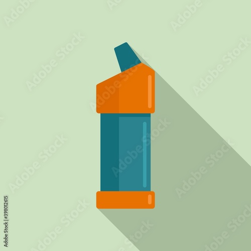 Toilet cleaner bottle icon. Flat illustration of toilet cleaner bottle vector icon for web design