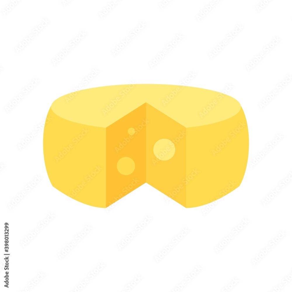 Fototapeta premium Cheese icon, Christmas food and drink vector