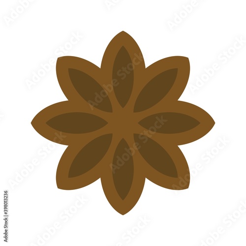 Star anise icon, Christmas food and drink vector