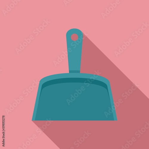 Cleaning dust pan icon. Flat illustration of cleaning dust pan vector icon for web design