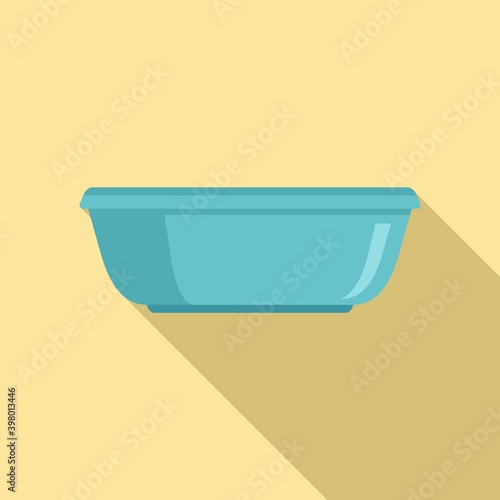 Cleaning basin icon. Flat illustration of cleaning basin vector icon for web design