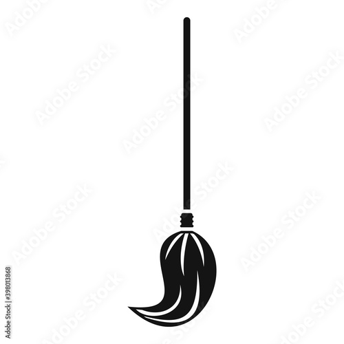 Cleaning broom icon. Simple illustration of cleaning broom vector icon for web design isolated on white background
