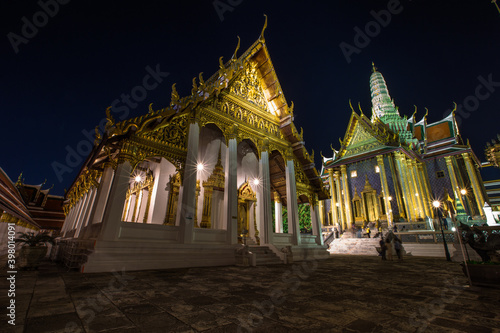 Background of one of Bangkok's major tourist attractions(Temple of the Emerald Buddha-Wat Phra Si Rattana Satsadaram/Wat Phra Kaew, tourists all over the world always come to admire the beauty in thai