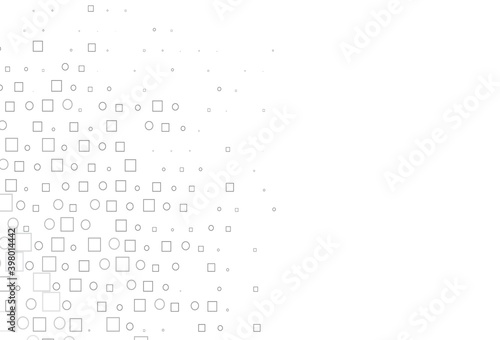 Light Silver, Gray vector cover with circles, cubes.