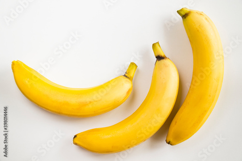 Banana on the white background