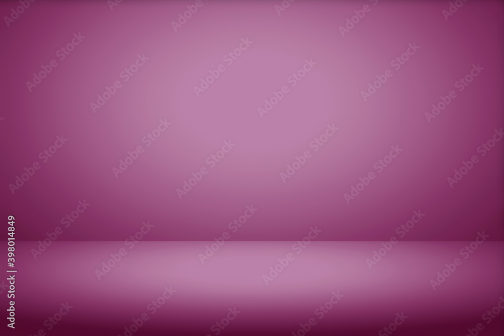 Fototapeta premium Purple gradient background, beautiful purple color abstract background. Empty room studio background
