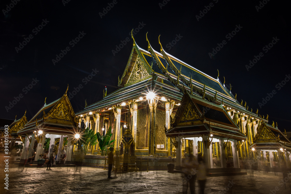 Background of one of Bangkok's major tourist attractions(Temple of the Emerald Buddha-Wat Phra Si Rattana Satsadaram/Wat Phra Kaew, tourists all over the world always come to admire the beauty in thai