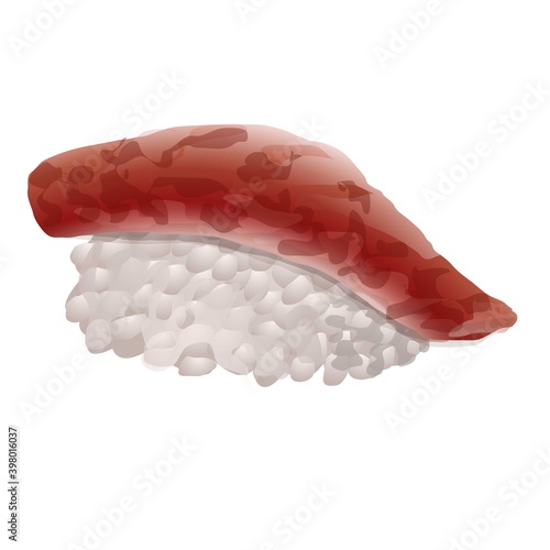 Restaurant sushi roll icon. Cartoon of restaurant sushi roll vector icon for web design isolated on white background