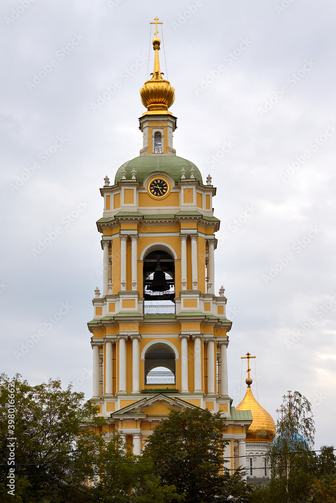 The bell tower of the Church of St. Martin the Confessor