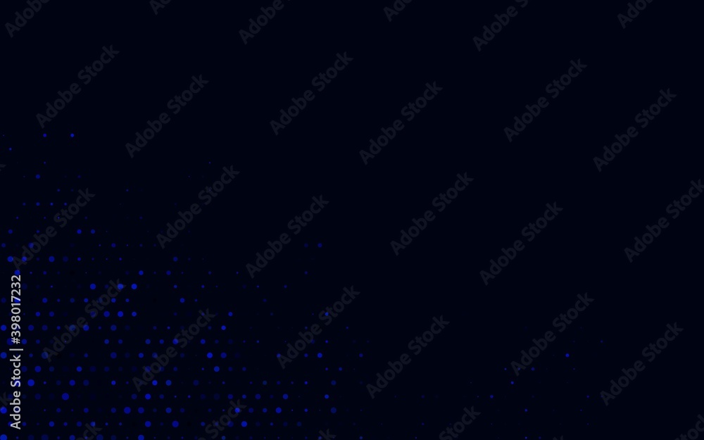 Dark BLUE vector backdrop with dots.