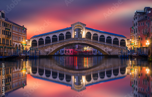 Rialto Bridge at dusk - Venice, Italy