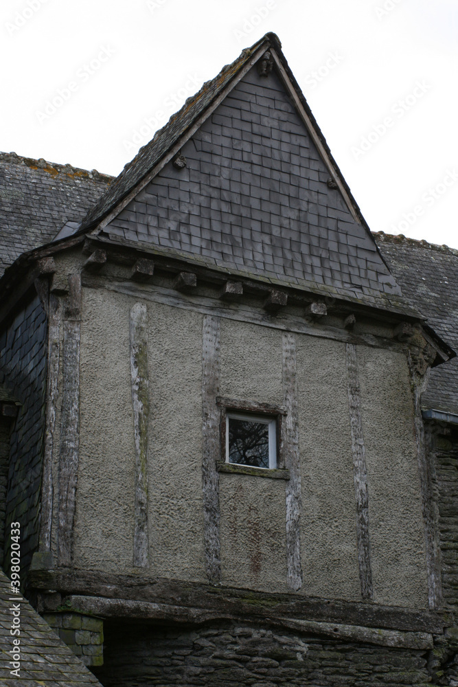 half-timbered house in rochefort-en-terre in brittany (france)