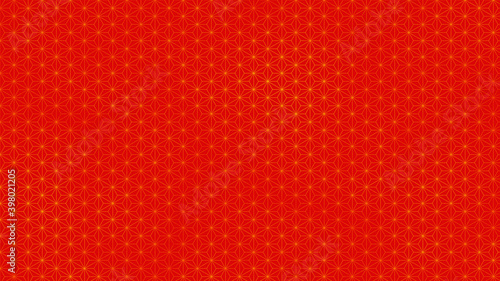 和を感じる背景素材　麻の葉　伝統模様　赤