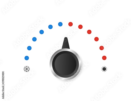 Thermometer for Hot and Cold temperature on white background. Vector illustration.