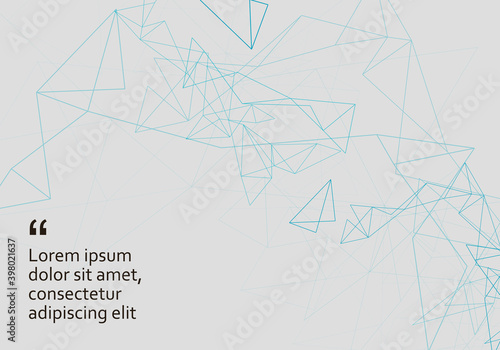 Abstract vector illustration on white background. Creative geometric wallpaper. Digital texture. Global communication network concept. White futuristic texture