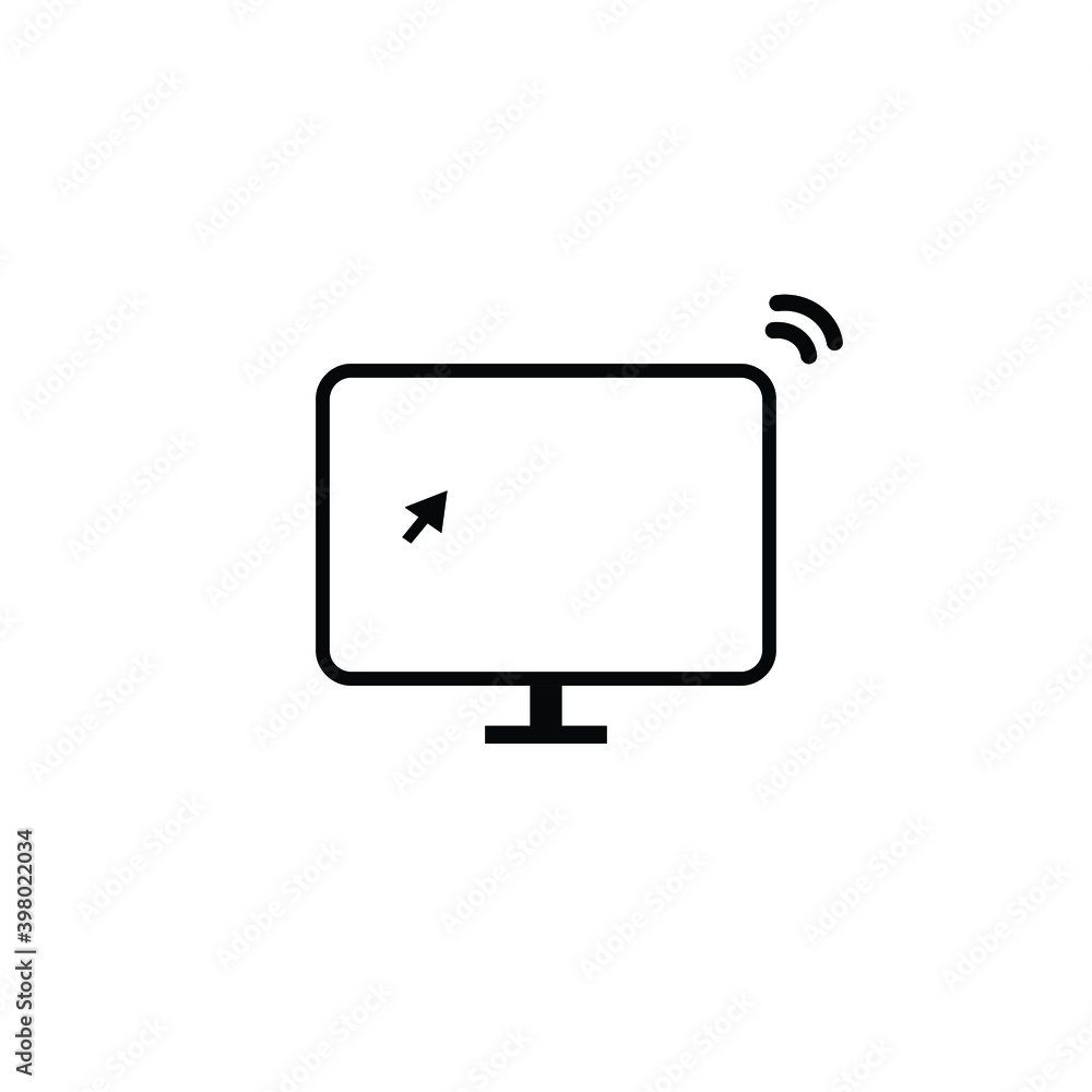 Monitor Simple Icon Vector Illustration