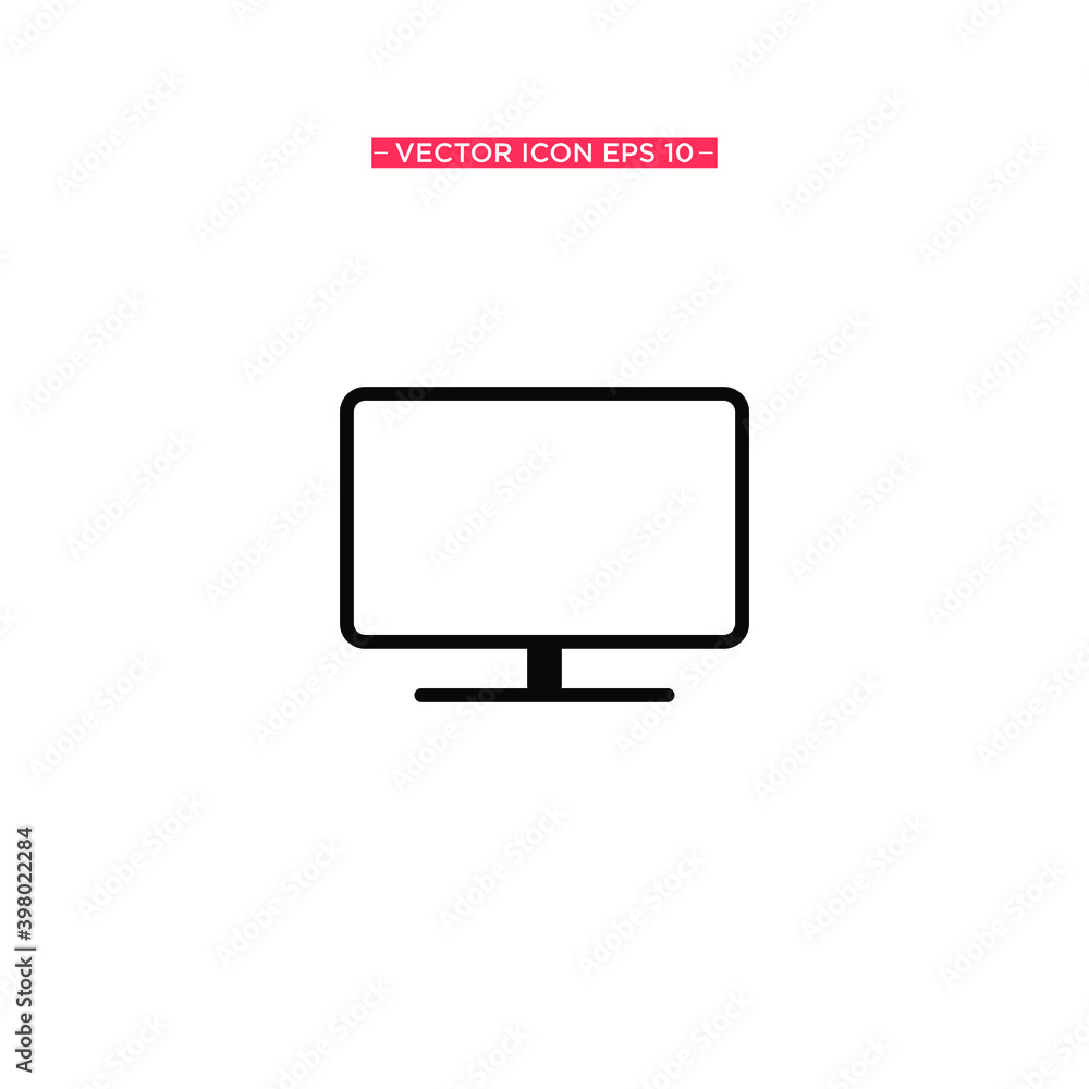 Monitor Simple Icon Vector Illustration Monitor Simple Icon Vector Illustration