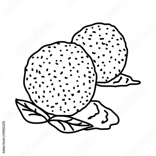 Arancini Di Riso Icon. Doodle Hand Drawn or Outline Icon Style