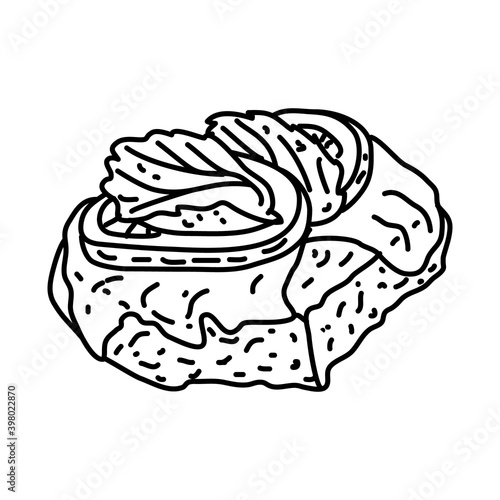 Caprese Steak Icon. Doodle Hand Drawn or Outline Icon Style