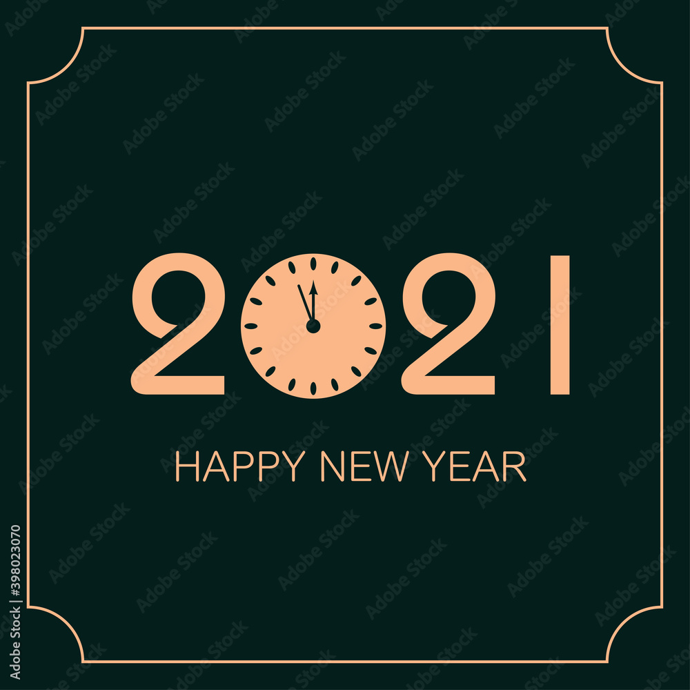 2021 with clock banner vector 2021 with clock banner vector