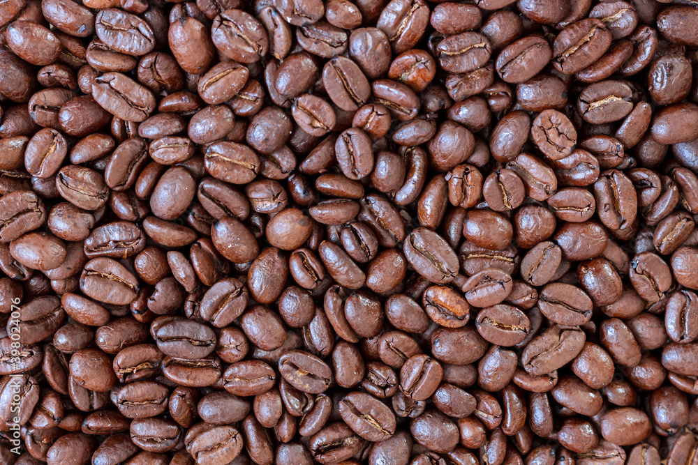 Obraz premium Roasted coffee beans texture.
