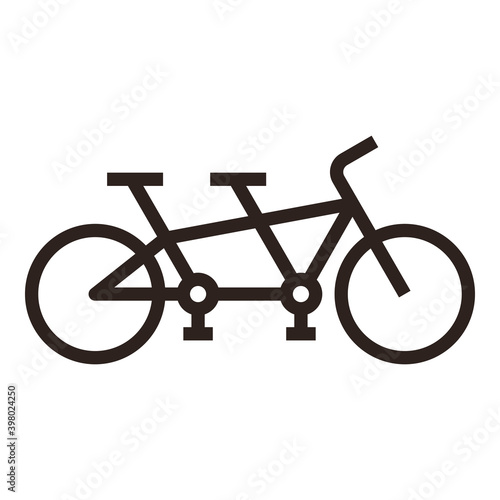 Tandem bike icon