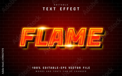 Flame text effect