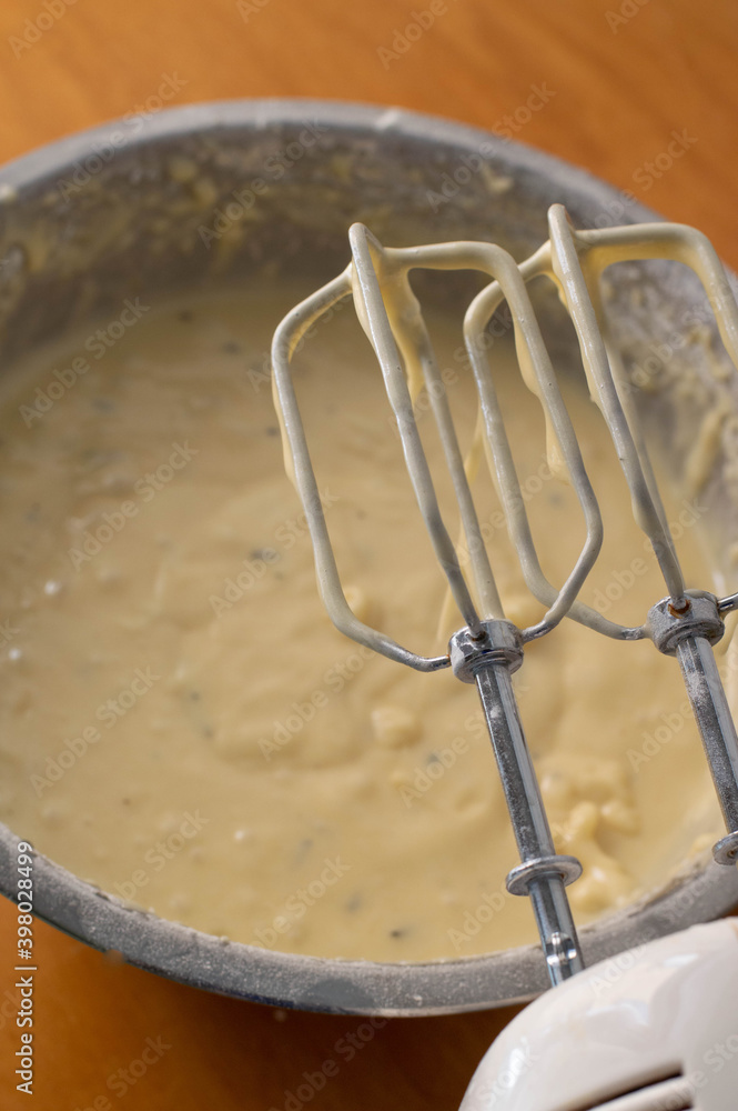 Pound cake in the making Pound cake in the making