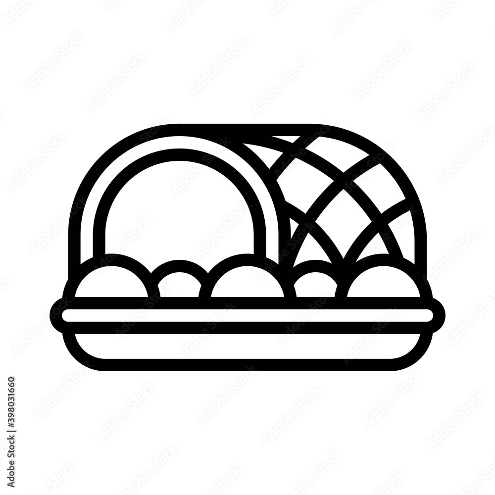 Ham icon, Christmas food and drink vector Ham icon, Christmas food and drink vector