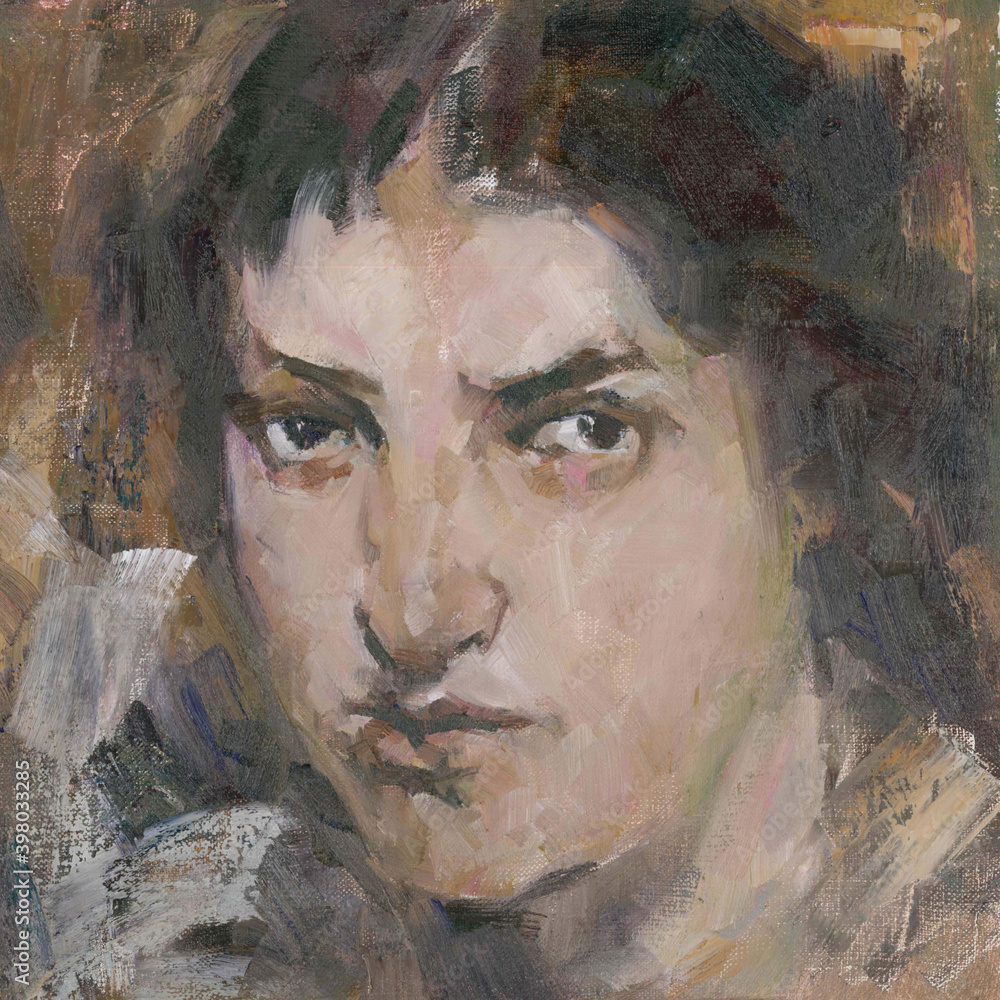 portrait of a Jewish unknown (based on a painting by Feshin)