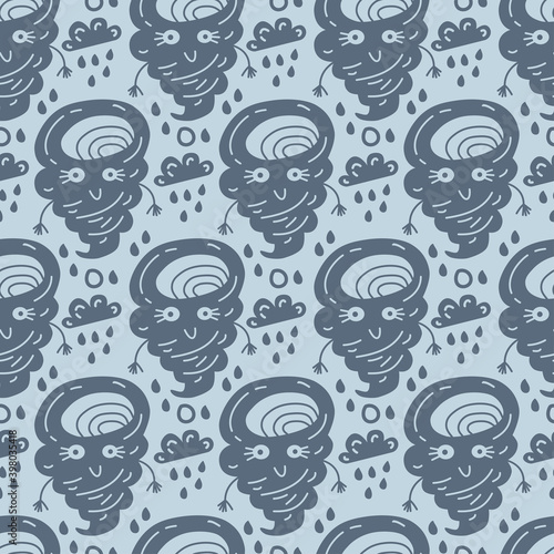 Seamless scandinavian weather pattern. Vector illustration for kids. Creative scandinavian background for textile, wrapping paper, greeting cards or posters. One of 12
