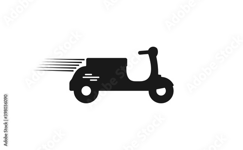 Scooter ride speed delivery icon