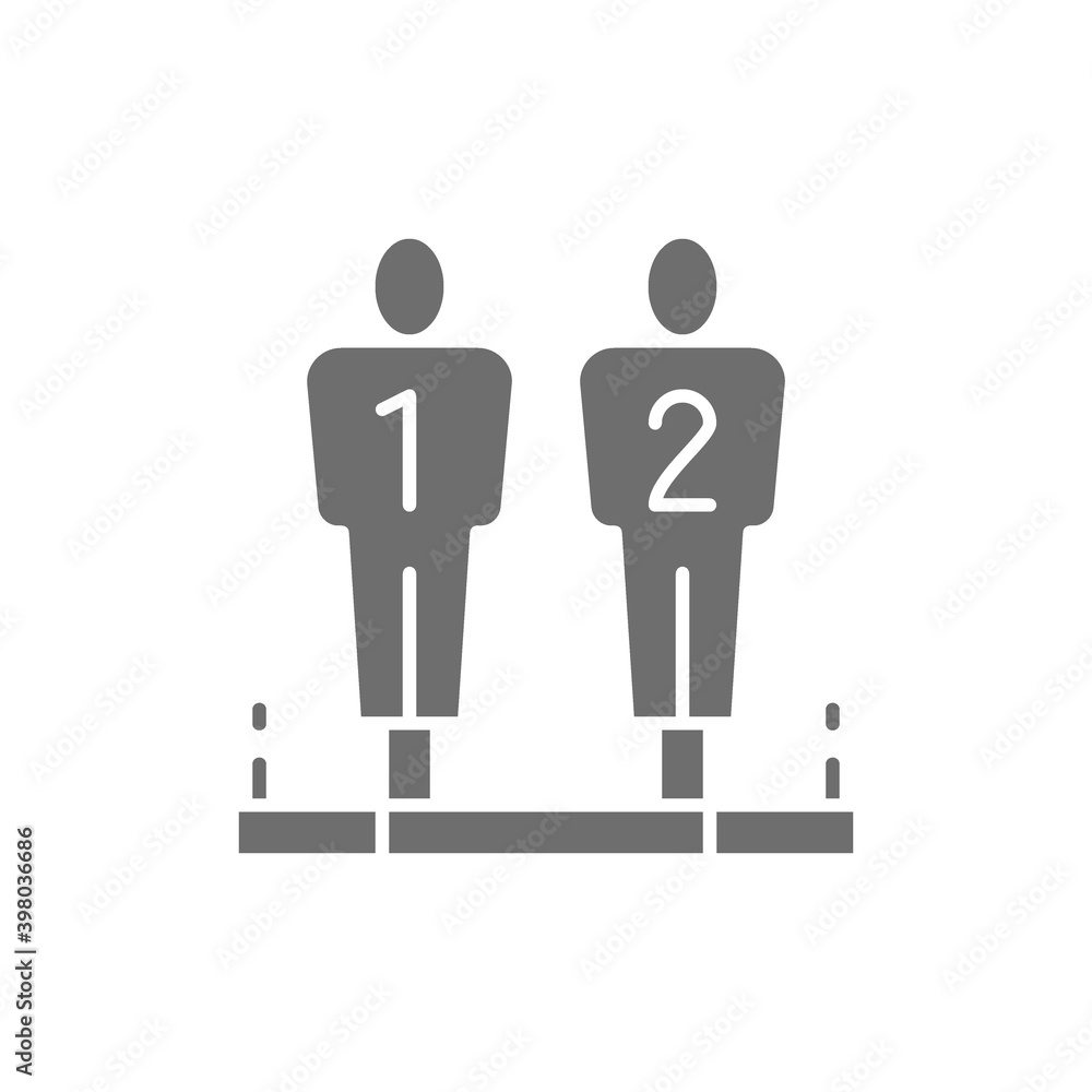 Football tackling dummies, game equipment grey icon. Football tackling dummies, game equipment grey icon.