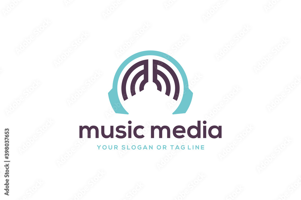 music media logo design vector music media logo design vector