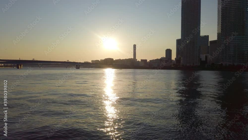 豊洲から見る東京湾の夕陽 豊洲から見る東京湾の夕陽
