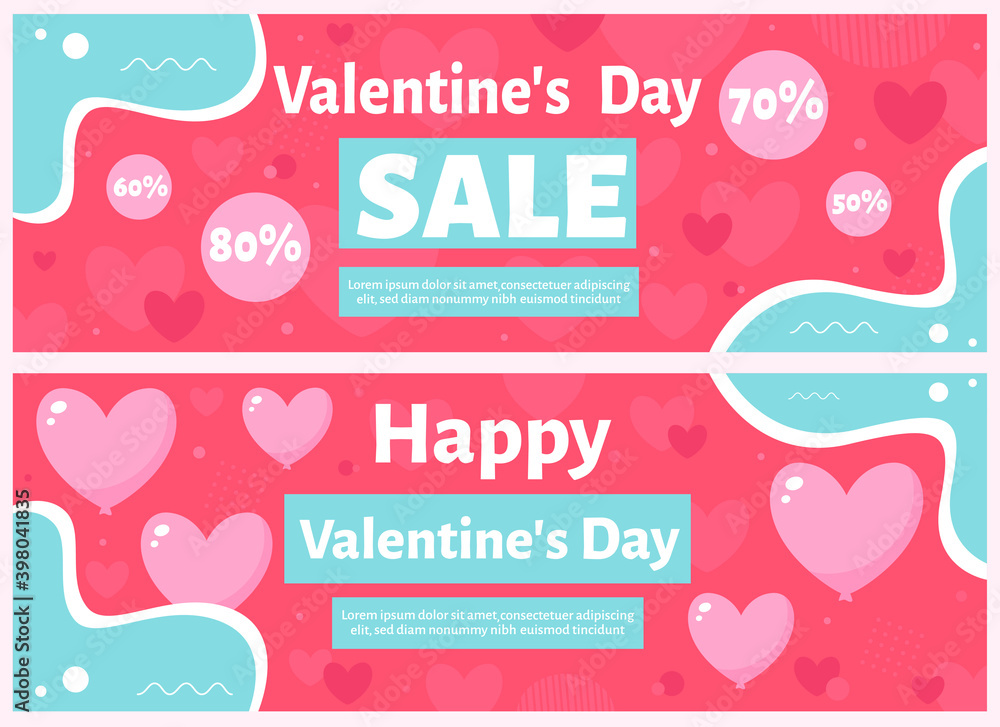 Valentine's Day sale. Vector illustration