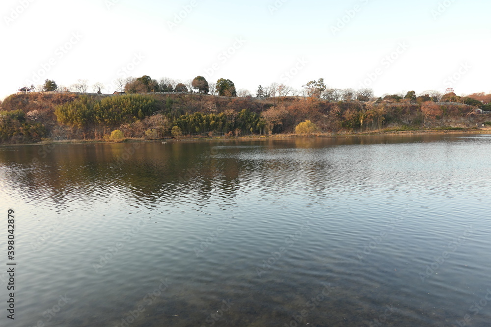 Autumn scenery of Jinju Castle River Park