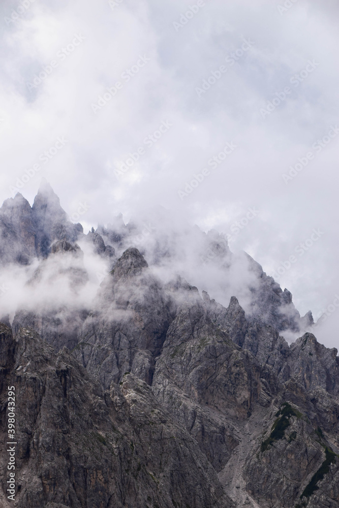Cloudy Dolomites, a mountain range in Italy Cloudy Dolomites, a mountain range in Italy