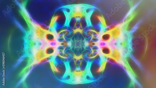 Abstract neon fractal futuristic background