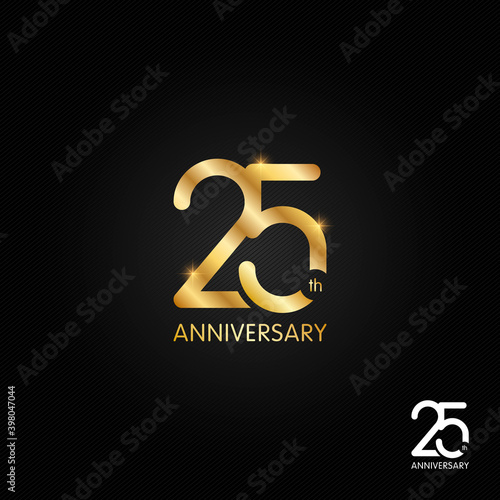 25 years anniversary logo, icon and symbol vector illustration