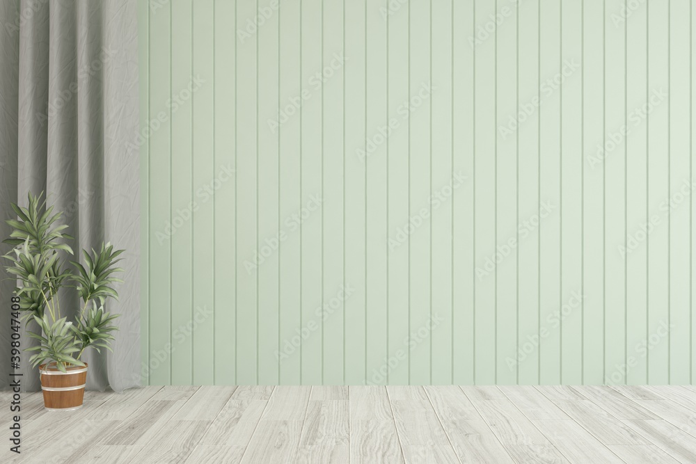 White empty room. Scandinavian interior design. 3D illustration White empty room. Scandinavian interior design. 3D illustration