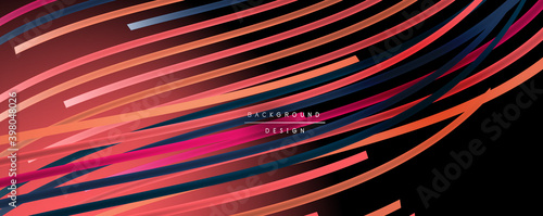 Abstract colorful lines vector background. Internet, big data and technology connections concept, abstract template