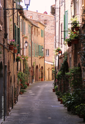 Alley in the village of Citta della Pieve, Italy