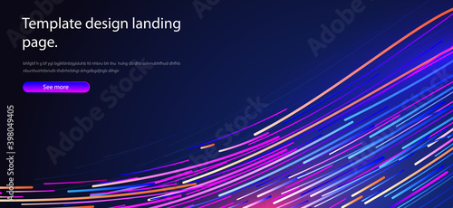 Abstract background design Wavy lines in perspective Technology, science, future style for posters or web page template. futuristic technology element. vector illustration EPS10.