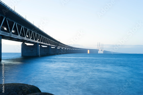 Oresund bridge view from Malmo, Sweden