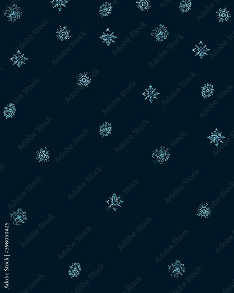 Watercolor hand painted nature winter holiday composition with white snowflakes texture isolated on the dark blue background for christmas and new year card design Watercolor hand painted nature winter holiday composition with white snowflakes texture isolated on the dark blue background for christmas and new year card design