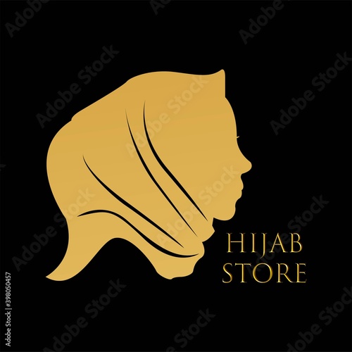 hijab logo template for muslim woman wear store or boutique logo
vektor eps 10