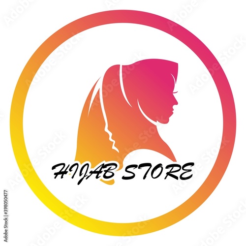 hijab logo template for muslim woman wear store or boutique logo
vektor eps 10